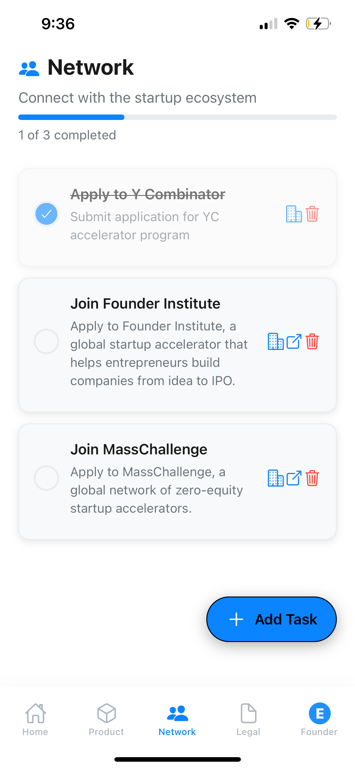 Task Management - Organize your startup tasks